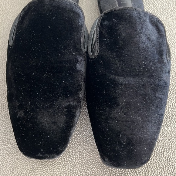 M. Gemi Calma Black Velvet Slippers-Slides - Picture 3 of 6